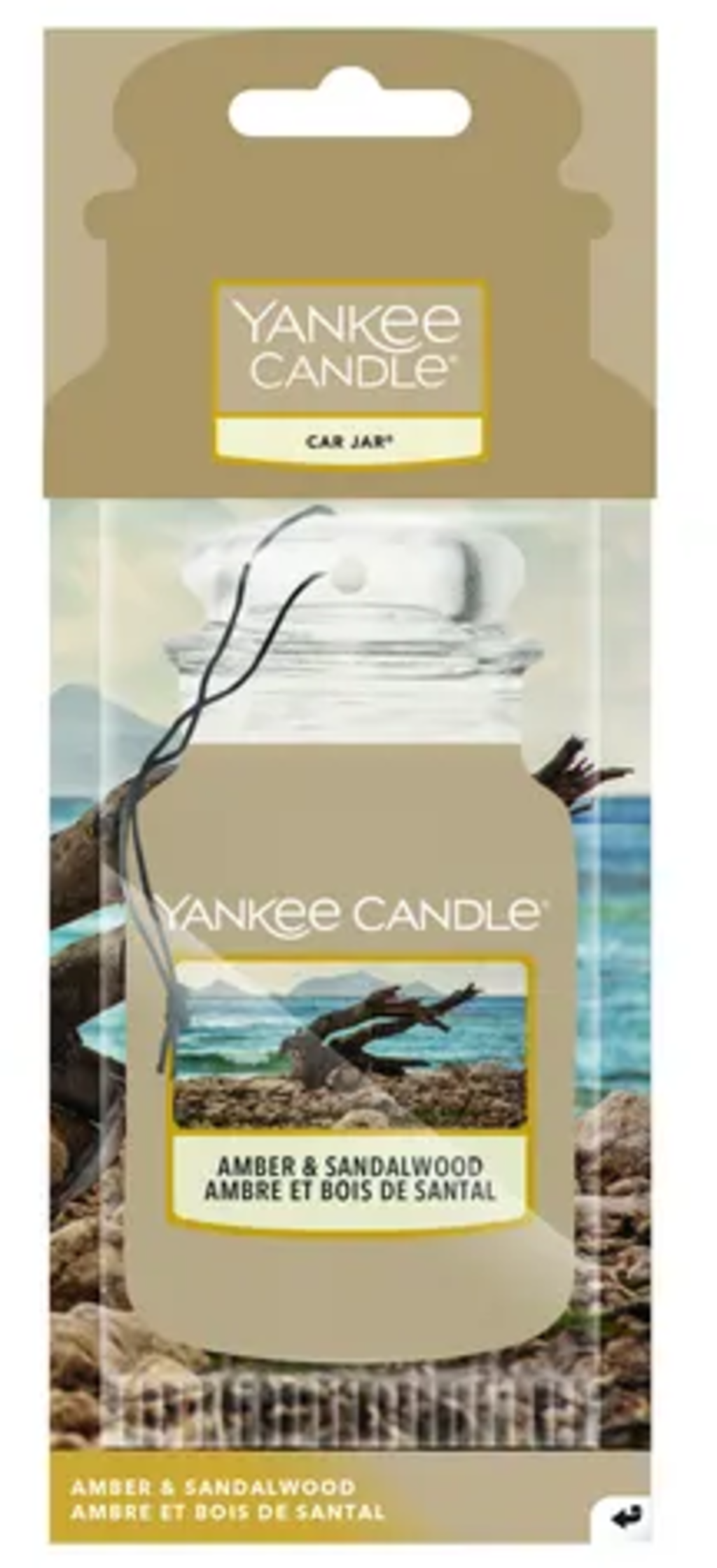 Yankee Candle Car Jar Paper Amber & Sandalwood