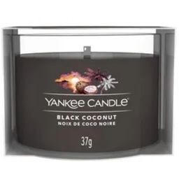 Black Coconut Glass Votive Candle 