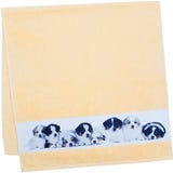 Framsohn "Dogs" Hand Towel with Printed Border