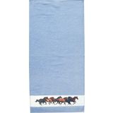 Framsohn "Horses" Hand Towel with Printed Border 