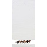 "Horses" Shower Towel with Printed Border 