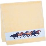 "Horses" Shower Towel with Printed Border 