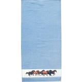 Serviette de Douche avec Bordure Imprim&eacute;e - Chevaux