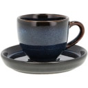 Bitz Espresso Cup with Saucer - Dark Blue/Black