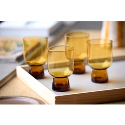 Lyngby Vaso Sorrento 30 cl - 4 piezas - Ámbar