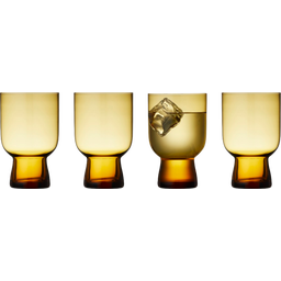 Lyngby Vaso Sorrento 30 cl - 4 piezas - Ámbar