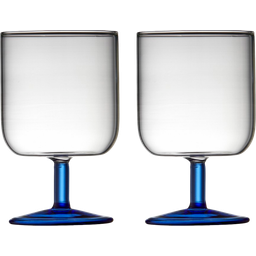 Lyngby Glas Calice da Vino Torino 30 cl - 2 Pezzi - Trasparente/Blu