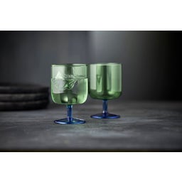 Lyngby Torino Wine Glass 30 cl, 2 pieces - Green/Blue