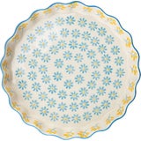 Tranquillo Floral Quiche Dish, Blue