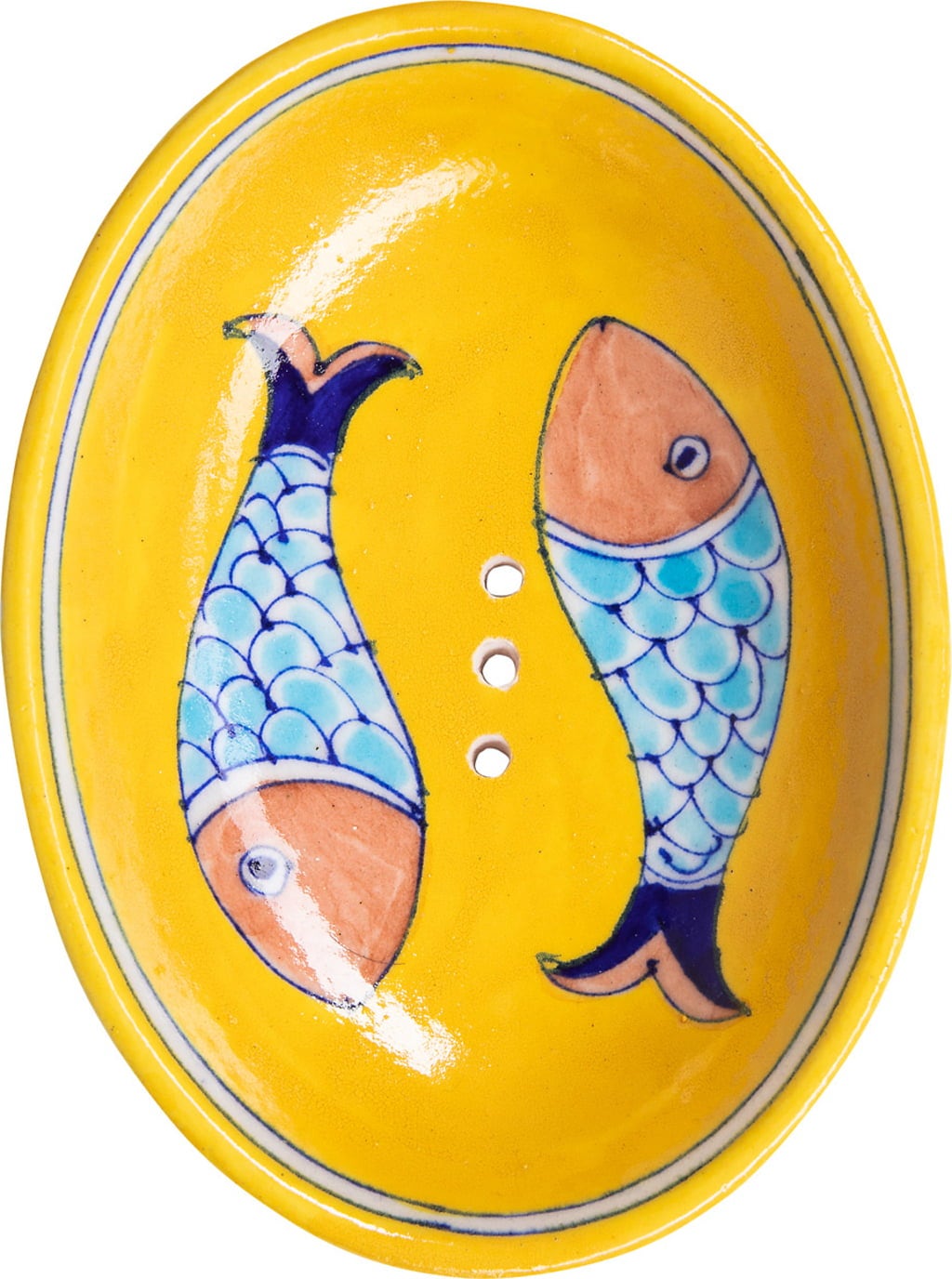 Tranquillo Tvålkopp Fish Blue Pottery