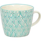 Tranquillo Art Deco Cup, Blue