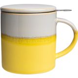 Tranquillo Tasse mit Teesieb Gelb Industrial