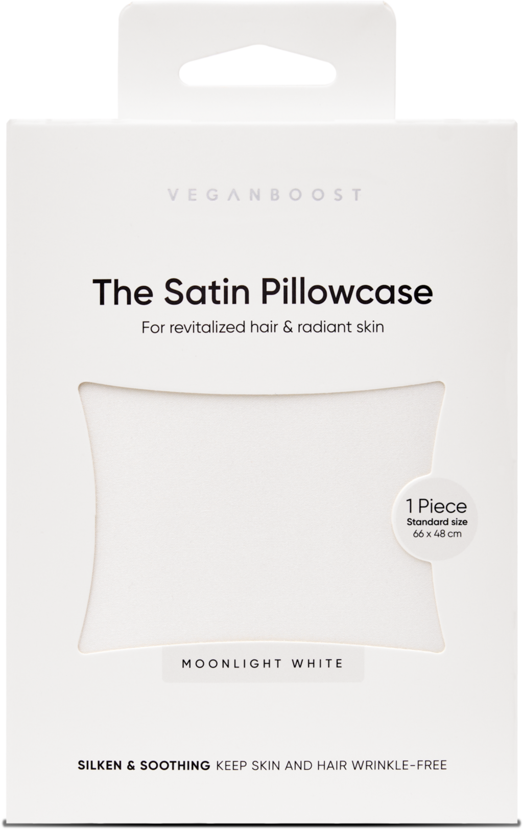 Veganboost Satin Pillowcase - Moonlight White