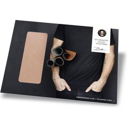 Bitz Placemats, Set of 4 - Black / Brown