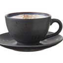 Bitz Cup and Saucer, Set of 4 - Black/Dark Blue