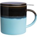 Tranquillo Tasse mit Teesieb Blau Industrial 