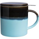 Tranquillo Industrial Cup with Tea Strainer, Blue