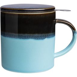 Tranquillo Tasse mit Teesieb Blau Industrial  - 1 Stk