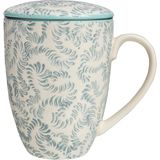 Tranquillo Rustic Cup with Tea Strainer, Blue