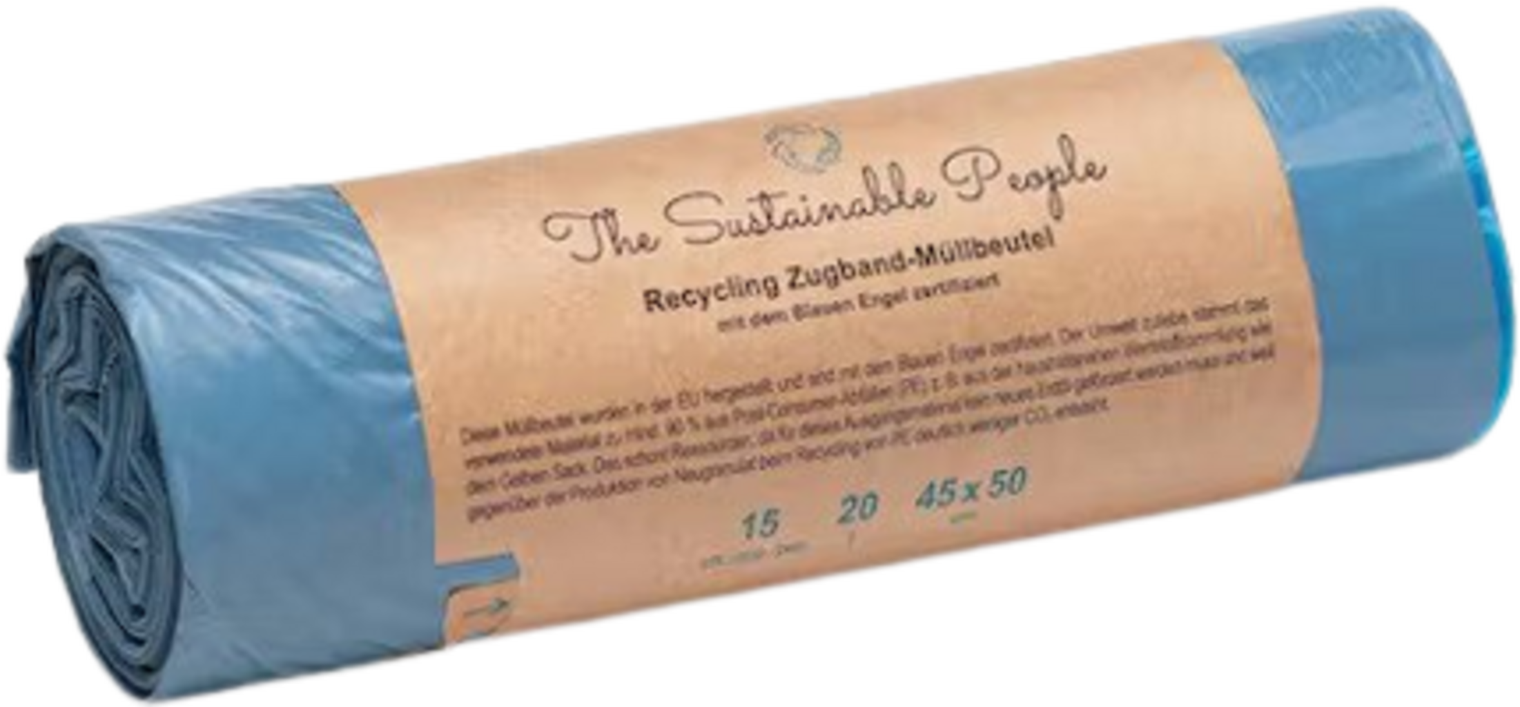 The Sustainable People Recycling Zugband Müllbeutel - 20 L