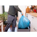 Heavy Duty Bin Liners Made from Recycled Material - Blue 60 L