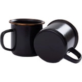 Barebones Enamelware 2-Piece Cup Set - "Charcoal"