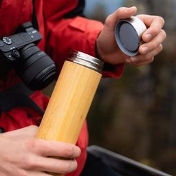 Pandoo Bamboo & Stainless Steel Thermal Cup  - 360 ml