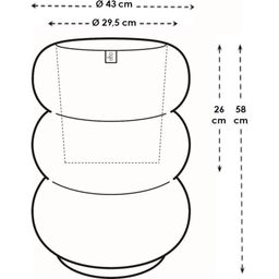 elho Planteringslåda amber roll high 43cm - linne-vit