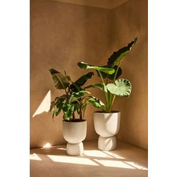 elho amber coupe Planter 35 cm - linen white