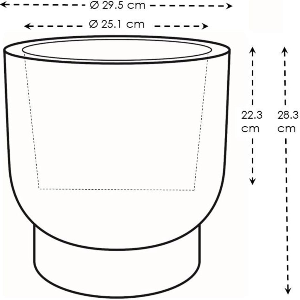 elho amber grail Planter 30 cm - linen white