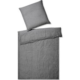 Breezee Half-Linen Duvet Cover, dark grey - 135/140 x 200 cm