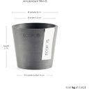 Ecopots Amsterdam - Grey  - Ø 8 cm, height 7 cm