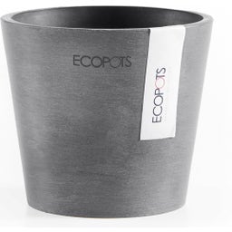 Ecopots Amsterdam Blomkruka - grå - Ø 10,5 cm, höjd 9,2 cm