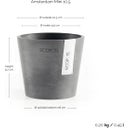 Ecopots Amsterdam Blomkruka - grå - Ø 10,5 cm, höjd 9,2 cm