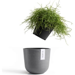 Ecopots Oslo Mini - White Grey  - Ø 11.5 cm, height 10 cm