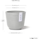 Ecopots Oslo Mini - White Grey  - Ø 11.5 cm, height 10 cm