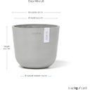 Ecopots Oslo Mini Topf weißgrau - Ø 16 cm, Höhe 13 cm