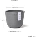 Ecopots Oslo Mini - Grey  - Ø 11.5 cm, height 10 cm