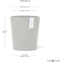 Ecopots Morinda - White Grey  - Ø 13 cm, height 16 cm