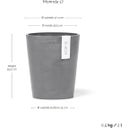 Ecopots Morinda - Grey - Ø 17 cm, H 19,5 cm