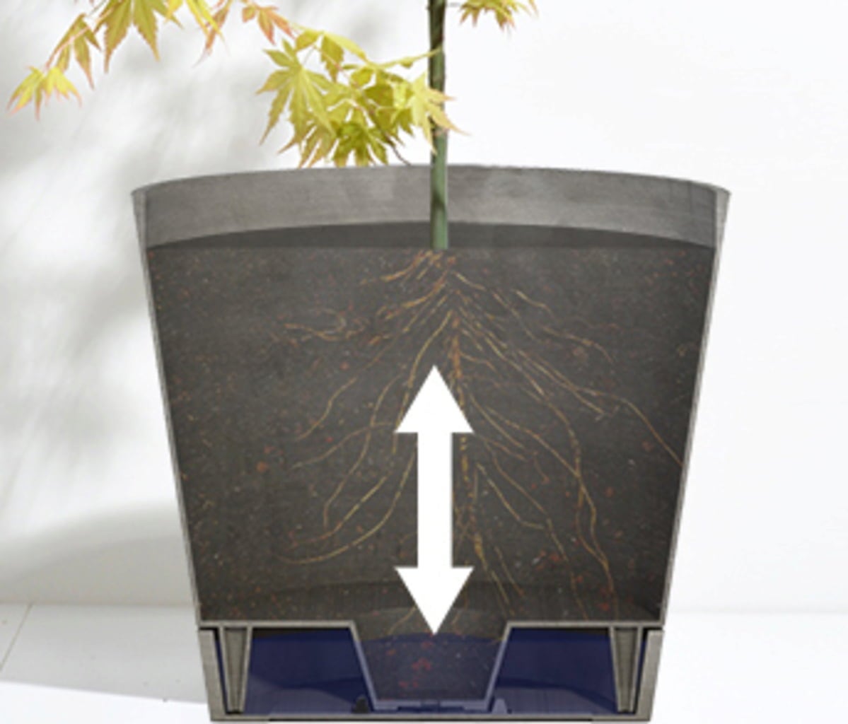 Ecopots Venice 2 - Grey  - Ø 20 cm, height 17.5 cm