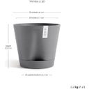 Ecopots Venice 2 - Gris - Ø 30 cm, altura 26,3 cm