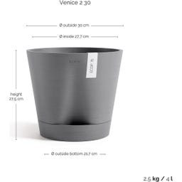 Ecopots Venice 2 - Gris - Ø 30 cm, altura 26,3 cm