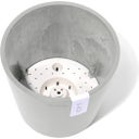 Ecopots Amsterdam Blanc-Gris + Réservoir d'Eau - Ø 20 cm, hauteur 17,5 cm