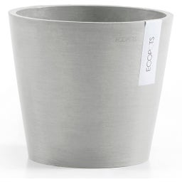 Ecopots Amsterdam Blanc-Gris + Réservoir d'Eau - Ø 20 cm, hauteur 17,5 cm