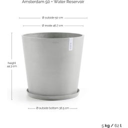 Ecopots Amsterdam Water Reservoir - White Grey - Ø 50 cm, H 44 cm
