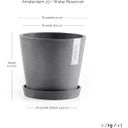 Ecopots Amsterdam Water Reservoir - Grey  - Ø 20 cm, height 17.5 cm