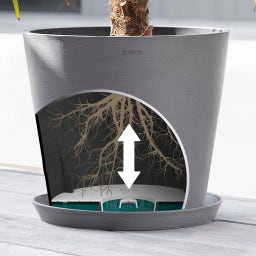 Ecopots Amsterdam Water Reservoir - Grey  - Ø 20 cm, height 17.5 cm