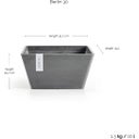 Ecopots Berlin - Grey  - H 15.5 x W 31 x L 31 cm (10 litres)