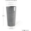 Ecopots Amsterdam Mid High 66 - Grey  - Ø 34 cm, height 66 cm